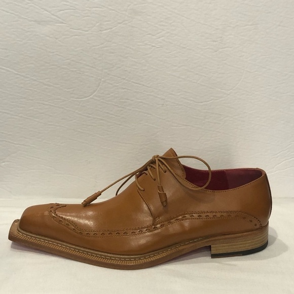Emilio Franco shoes Italian leather cognac oxford - Picture 3 of 7